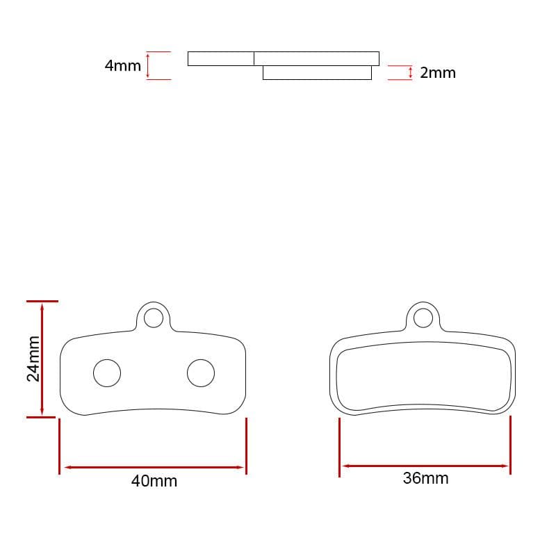 RT007-S Pastillas de Freno Sinterizadas para Shimano Saint M810/M820