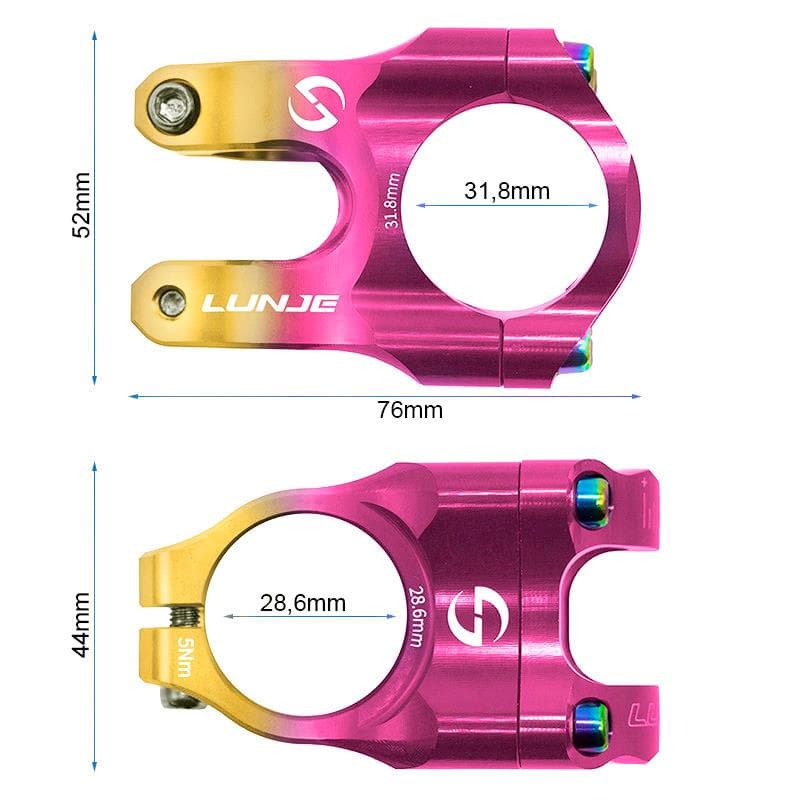 Lenker-Vorbau 31,8mm EWPM-003 rosa-gelb