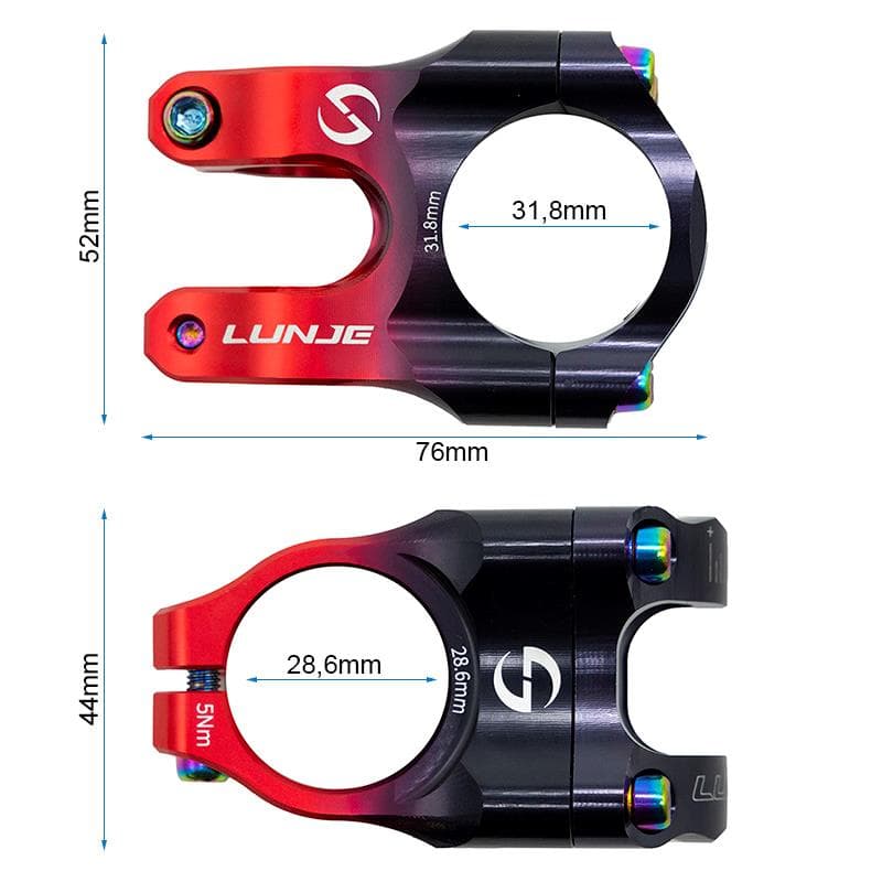 Vorbau für 31,8mm Lenker EWPM-003 schwarz-rot