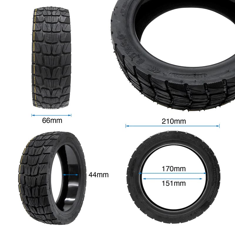 8,5x3 Tubeless Offroad-Reifen - mit GEL EWHEEL RHINOTRACK