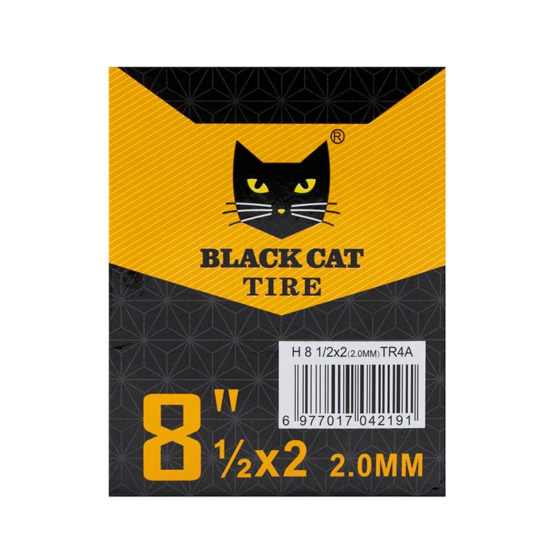 Premium Kamera 2,0 mm Dicke 8,5x2(156) Gerade Ventil [Schwarze Katze]