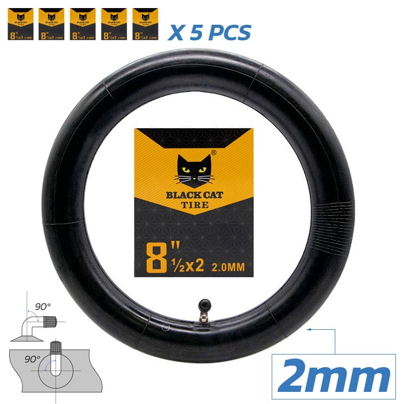 Premium Kamera 2,0 mm Dicke 8,5x2(156) Ventil 90x90 Grad [Schwarze Katze]