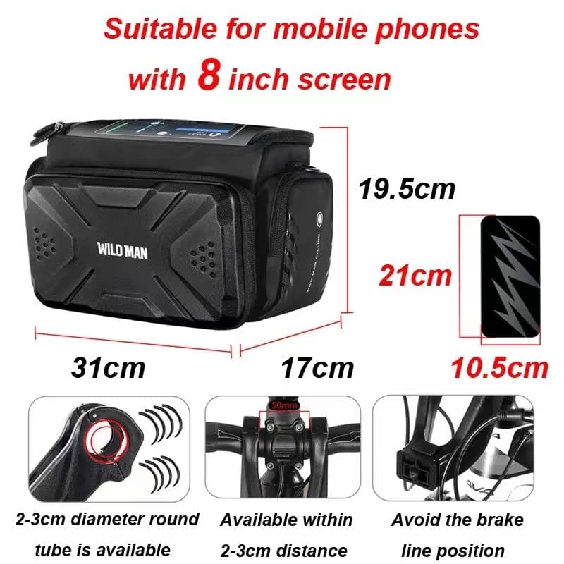 Wasserdichte Tasche 4L mit Halterung [Wild Man]