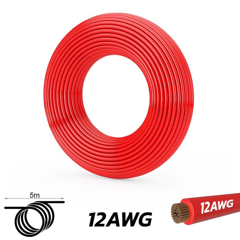 Rotes Kabel 12 AWG - 5M