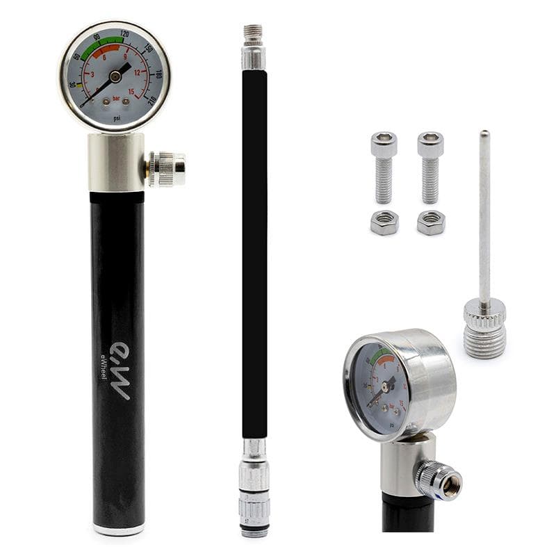 Handpumpe mit Manometer EWAP-006 schwarz