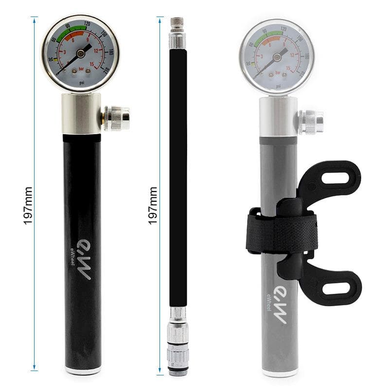 Handpumpe mit Manometer EWAP-006 schwarz