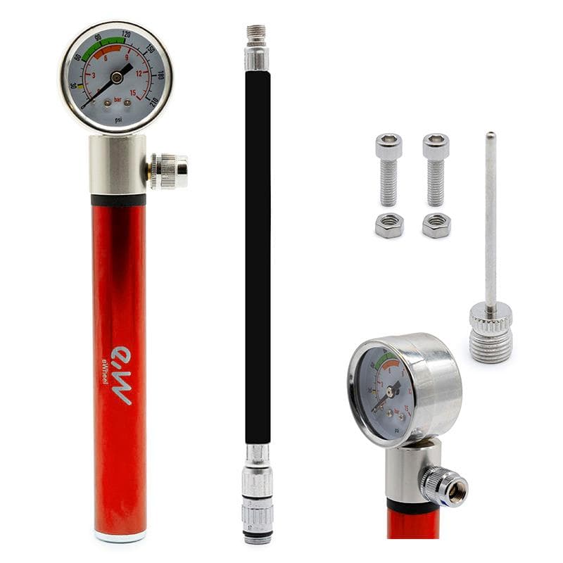 Handpumpe mit Manometer EWAP-006 rot
