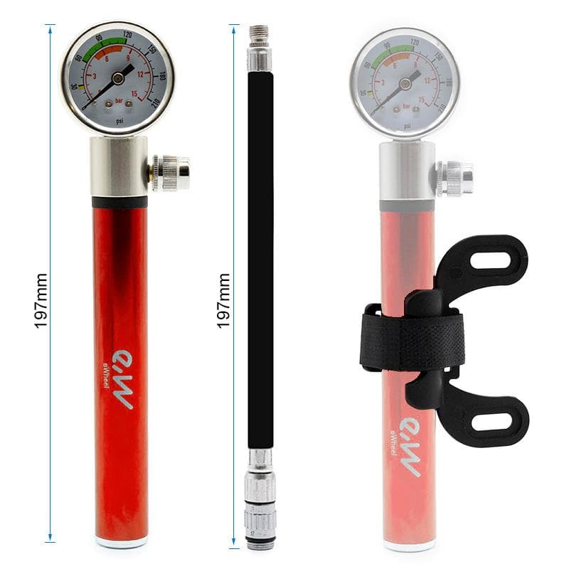 Handpumpe mit Manometer EWAP-006 rot