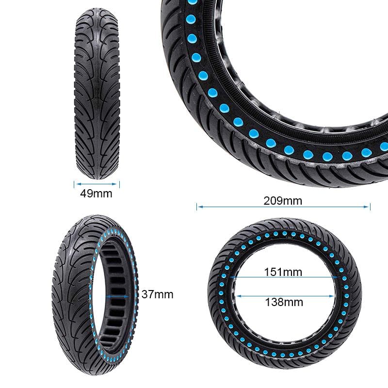 Ultraleicht Vollgummireifen 8,5x2-6,1/B34 - blaue Punkte [Nedong]