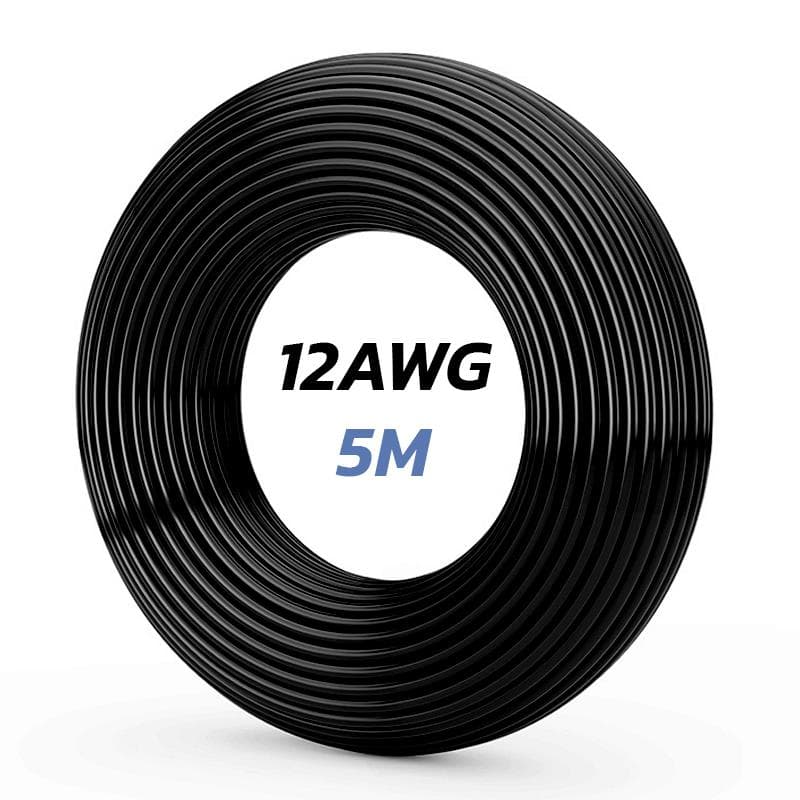 Schwarzes Kabel 12 AWG - 5M