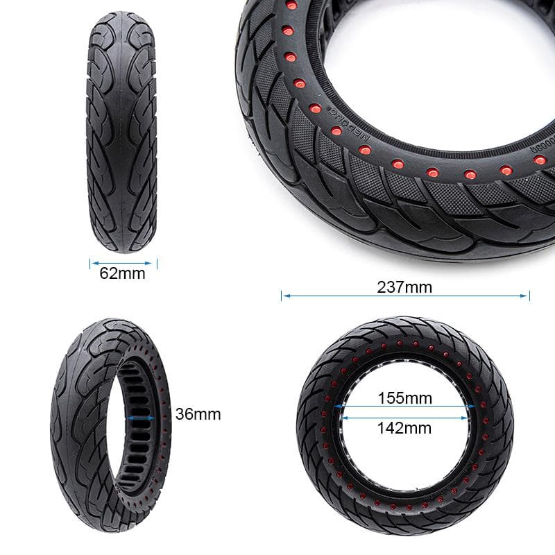 Ultraleicht Vollrad 10x2,5-6,1/B34 - rote Punkte Nedong