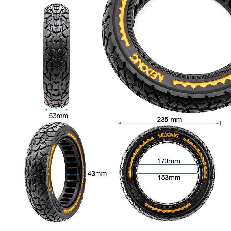 Ultraleichtes Offroad-Vollrad 10x2,125-6,5/B44 - gelb [Nedong]