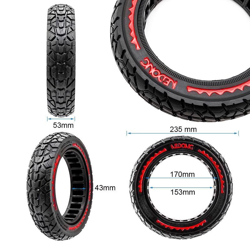 Ultraleichtes Offroad Vollrad 10x2,125-6,5/B44 - rot [Nedong]