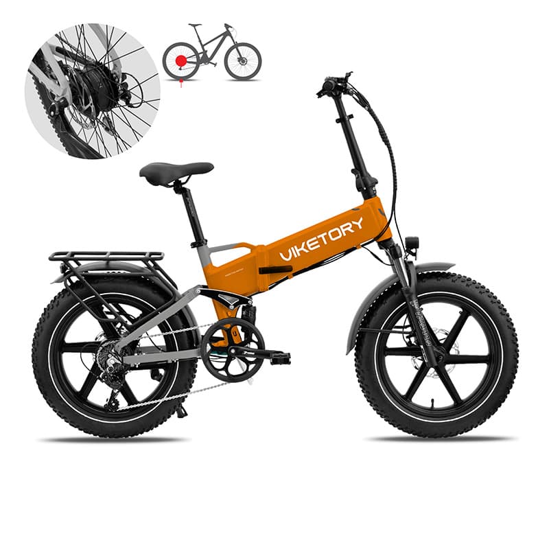 BRAVE E-Bike FATBIKE Klappbar Orange/Grau