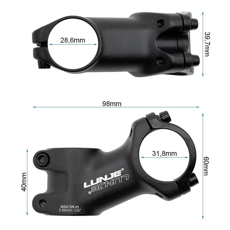Vorbau für Lenker 31,8mm EWPM-004 mit 25° Anhebung