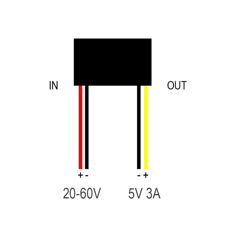 DC 20-60V a 5V 3A [Fulree] Konverter