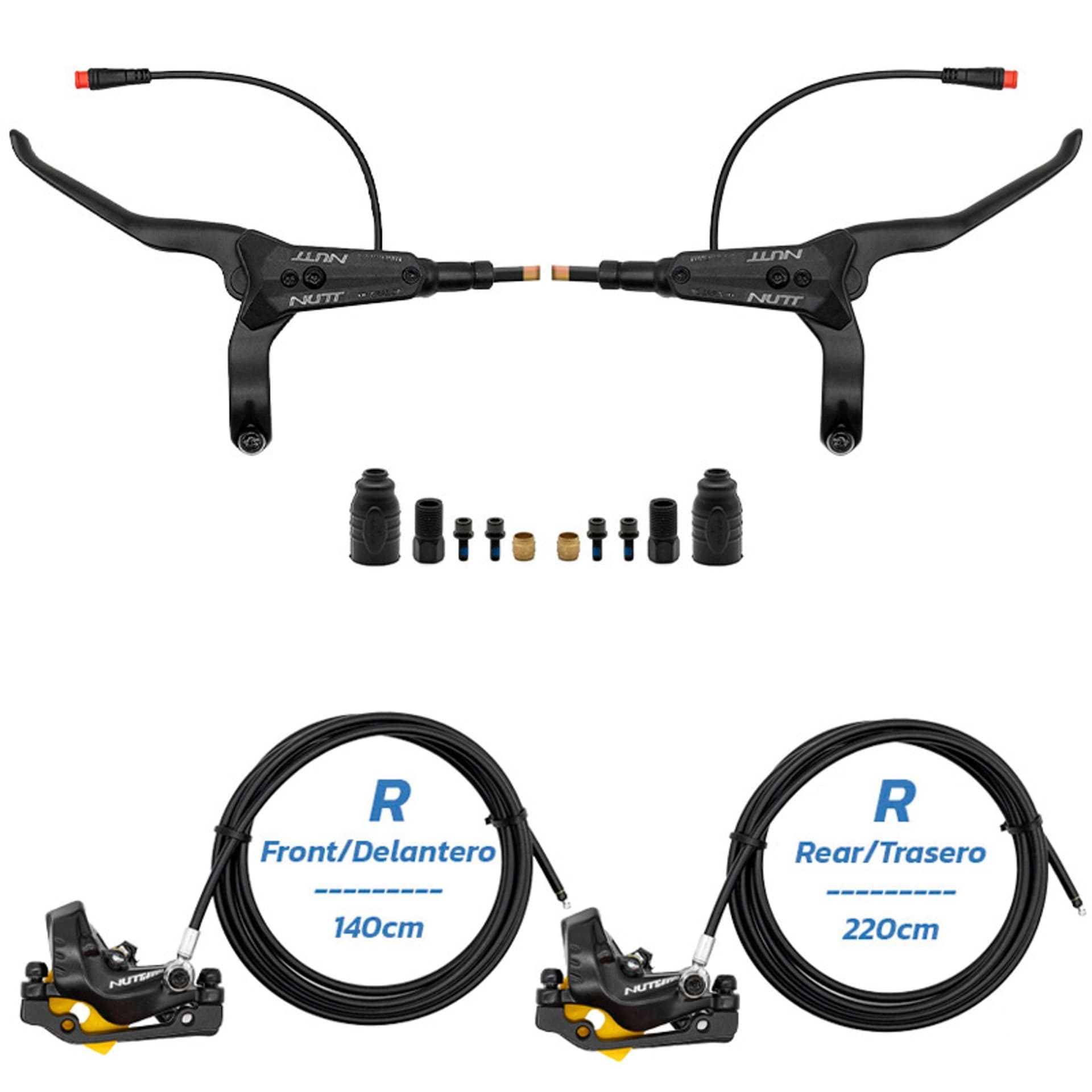 Hydraulik Brems Kit Schwarz Y5 Vorne R Hinten R [NUTT]