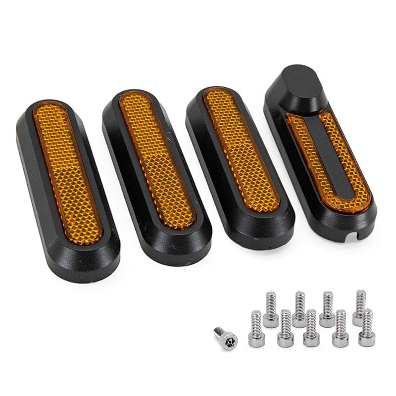 Schwarzer Katadioptrie mit gelbem Reflektor für Xiaomi 10er-Set