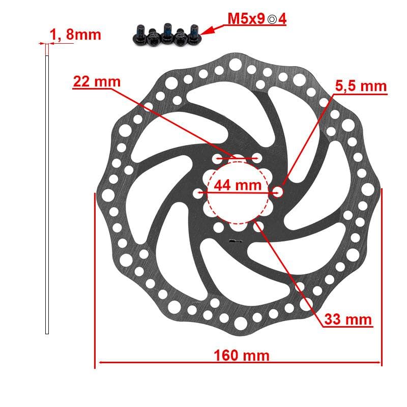 Bremsscheibe R6.1 160mm 6H [RAMBOMIL]