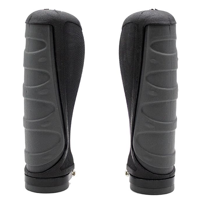 Ergonomische Silikon Griffe mit Verriegelung grau - 2 Stk