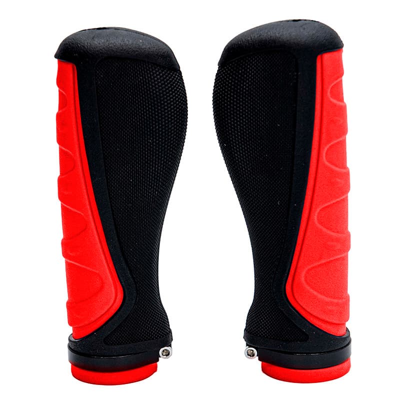 Ergonomische rote Silikongriffe mit Verriegelung - 2 Stück