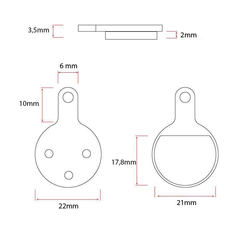 CT002-S Belag gesintert [Ewheel] - 2 Sätze