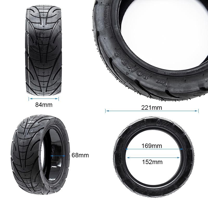 Tubeless Cityroad Reifen 80/65-6 [Ewheel] New GEL