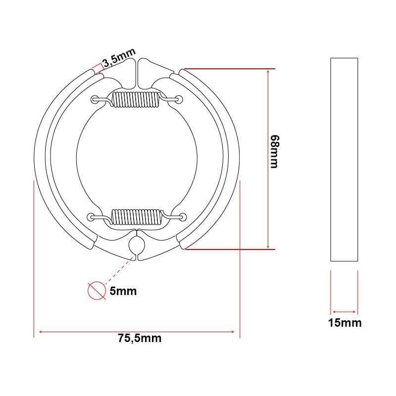 Harzbremsbelag für Trommel [Minimotors]
