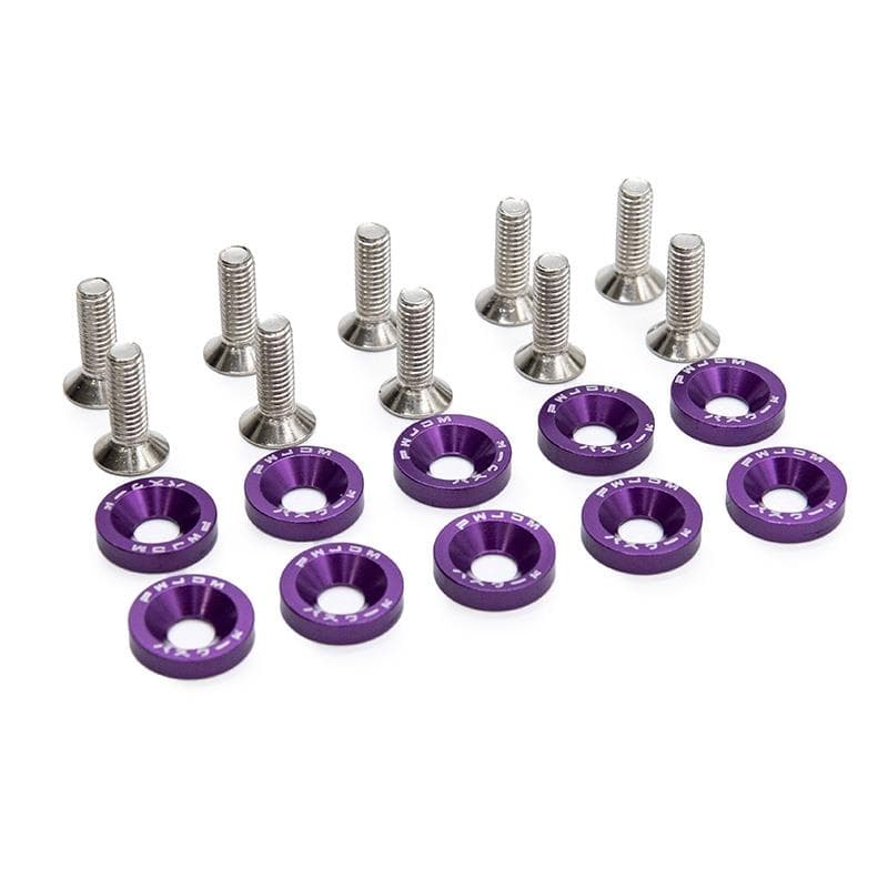 JDM Waschscheibe violett mit Schrauben M6x16 - 10Stk