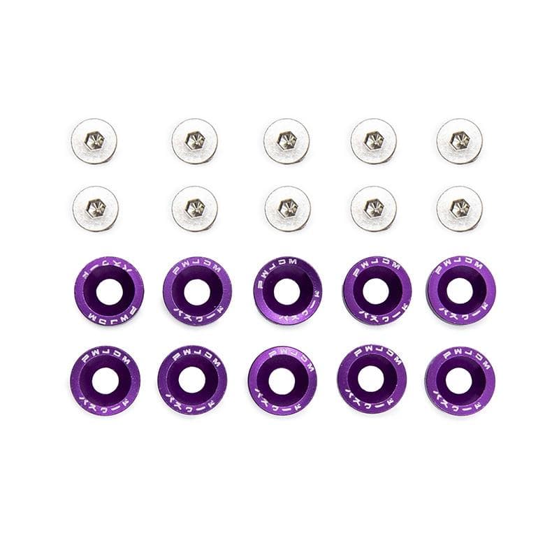 JDM Waschscheibe violett mit Schrauben M6x16 - 10Stk