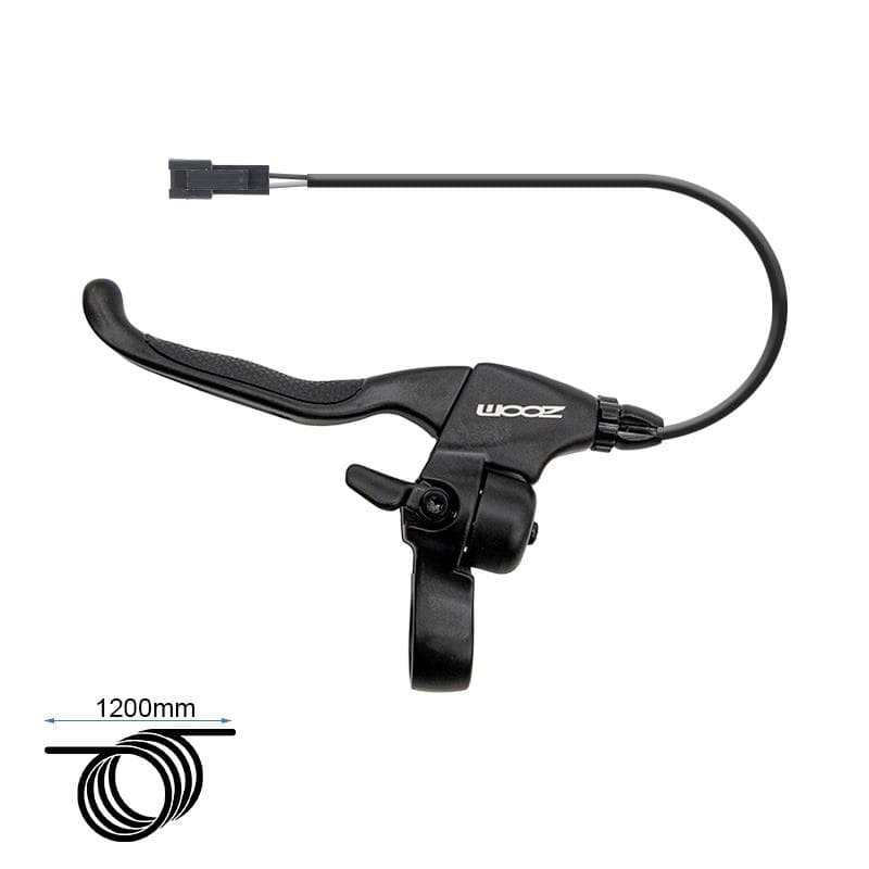 Bremsehebel mit Sensor, Spanner und Klingel L [Zoom] - Stecker SM 1,2M