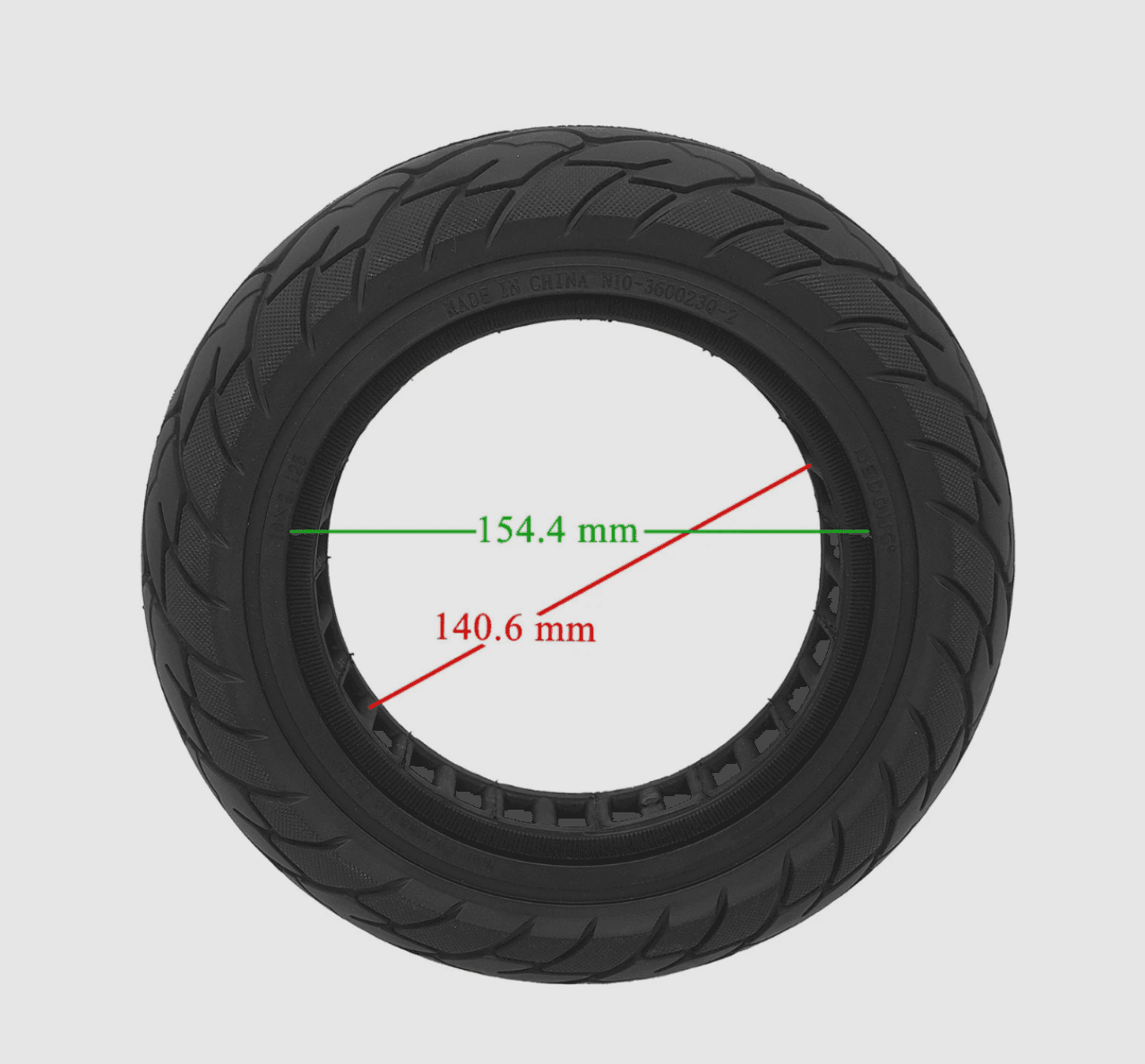 10 Zoll E-Scooter Vollgummireifen 10x2.125 Nendong – 34 mm