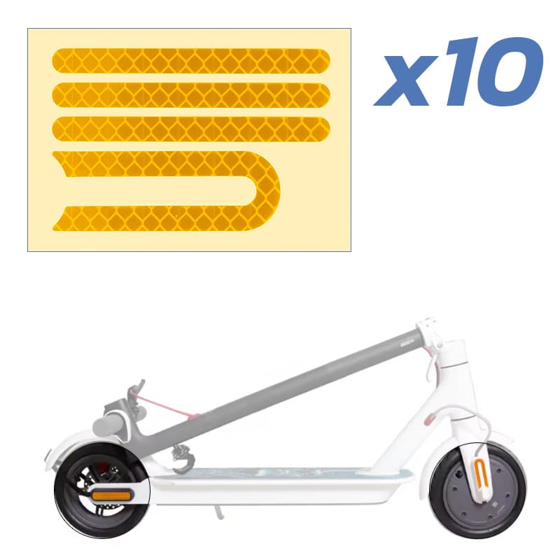 Gold Reflective Adhesive for Xiaomi M365 and Pro Scooter Pack of 10